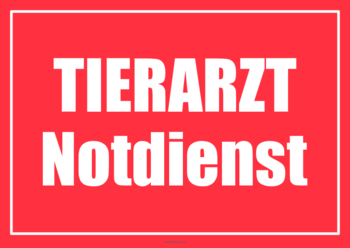Einsatzschilder Tierarzt Notdienst 2 Notdienstschilder, Einsatzschilder Tierarzt Notdienst. Schilder in verschiedenen Farben im Querformat.