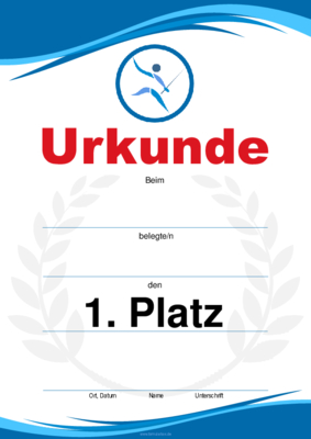 Urkunden Sportarten: Urkunde Fechten (Blau). PDF Datei