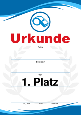 4 repräsentative Sporturkunden für Urkunden Sportarten: Urkunde Gaming, Pfeife. PDF Datei
