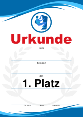 Urkunden Sportarten: Urkunde Klettern (Blau). PDF Datei