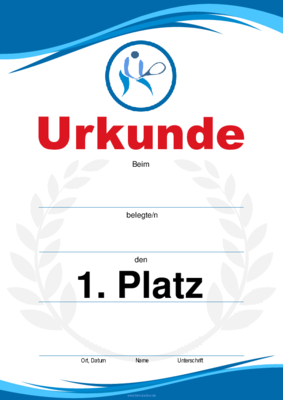 Urkunden Sportarten: Urkunde Tennis, Spieler. PDF Datei