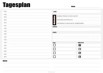 Organisieren, Planen: Tagesplaner Motivation. PDF Datei