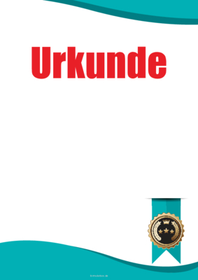 Urkunde mit Siegel (Grün) Grüne Blanko-Urkunde, leere Urkunde mit Siege, Siegelurkunde.