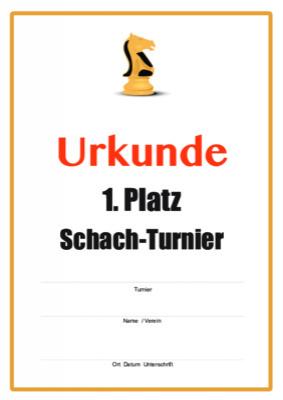 Urkunden Sportarten: Urkunde Schach-Turnier, Pferd. PDF Datei