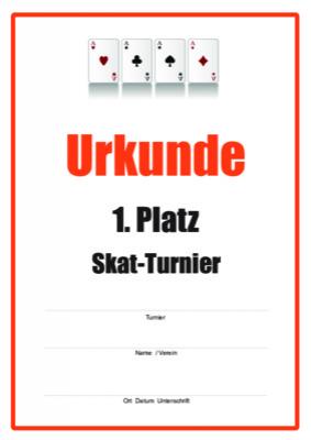 Urkunden Sportarten: Urkunde Skat-Turnier 1. PDF Datei