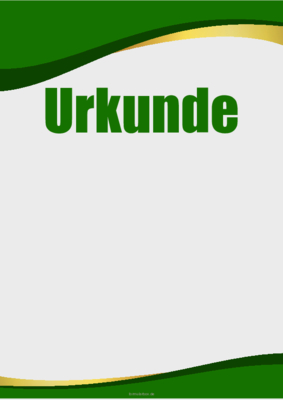 Urkunden Blanko: Urkunde grüne Welle. PDF Datei