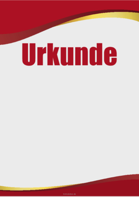 Urkunden Blanko: Urkunde rote Welle. PDF Datei