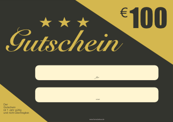 Gutscheine: Wertgutschein 100 Euro. PDF Datei