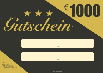 Gutscheine: Wertgutschein 1.000 Euro. PDF Datei