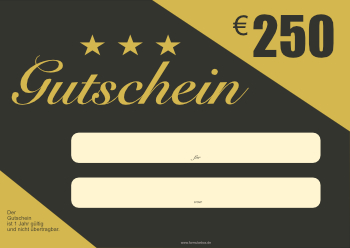 Gutscheine: Wertgutschein 250 Euro. PDF Datei
