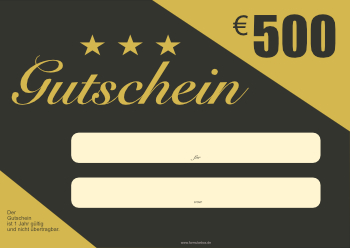 Gutscheine: Wertgutschein 500 Euro. PDF Datei