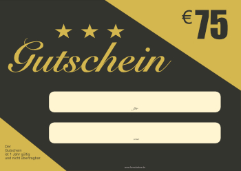 Gutscheine: Wertgutschein 75 Euro. PDF Datei