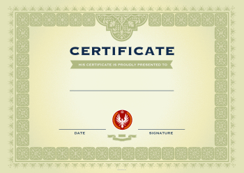 Diplome, Zertifikate: Zertifikat, Certificate klassisch (Grün). PDF Datei