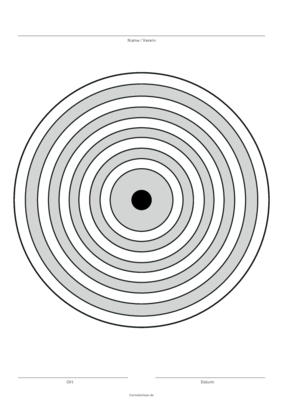 Vereine, Mannschaften: Zielscheibe Schwarz, Grau (Blanko). PDF Datei