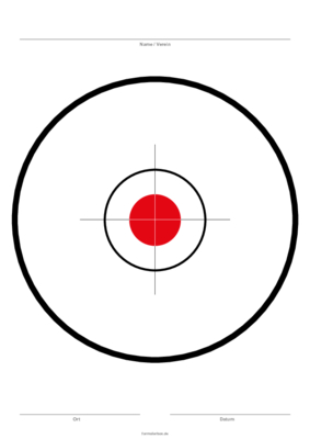 Vereine, Mannschaften: Zielscheibe Schwarz, Rot, Kreis. PDF Datei