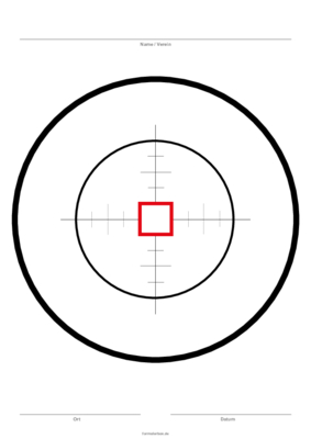 Zielscheibe Schwarz, Rot, Viereck Zielscheibe Schwarz, Rot, Kreis, Viereck im Hochformat. Zielscheibe in der Größe DIN-A4 oder DIN-A5.
