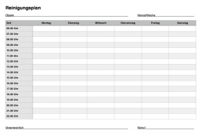 Organisieren, Planen: Reinigungsplan Mo.-Sa. (PDF). PDF Datei
