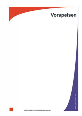 Das Speisekarten-Set 'Modern' bbesteht aus insgesamt 10 Vorlagen. Speisekarten Set, Modern als PDF Datei