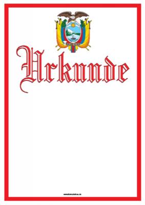 Urkunden Blanko: Klassische Urkunde, Adler Wappen. PDF Datei