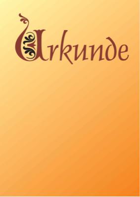 Klassische Urkunde (Gold) Blanko-Urkunde, Hintergrund mit einfachem Farbverlauf. Druckbare goldene Urkunde im A4-Hochformat.