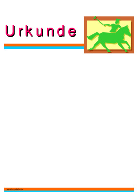 Urkunde Polo - Blanko Urkunde, modernes Design mit Polo Pictogram.