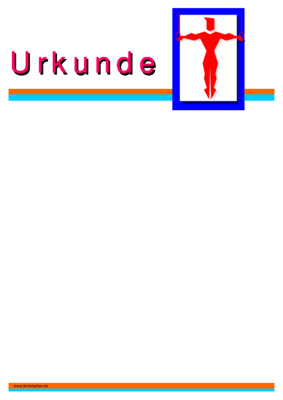 Urkunde Ringe - Blanko Urkunde, modernes Design mit Ringe Pictogram.