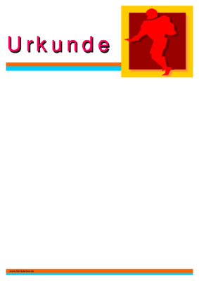 Urkunde Rugby - Blanko Urkunde, modernes Design mit Rugby Pictogram.