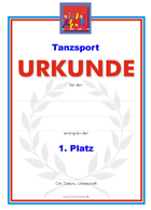 Urkunde Tanzsport