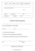 Bescheinigung, Schulkinder