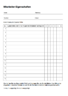 Mitarbeiterbewertung, Eigenschaften (Word)