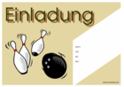 Einladung zum Bowling