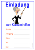 Einladung zum Klassentreffen (Lehrerin)