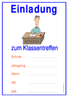 Einladung zum Klassentreffen (Lehrer)