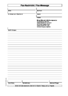 Faxvorlage, Faxformular, deutsch, englisch