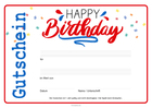 Gutschein zum Geburtstag