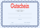 Gutschein 'Aktie, Blau'