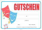 Gutschein 'Theater, Masken'