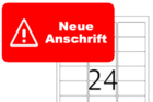 Herma-Etikett 4645: Neue Anschrift