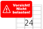 Herma-Etikett 4645: Vorsicht Glas | Pdf-Vorlage zum Ausdrucken