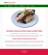 Website Template Restaurant  'Green-Red'