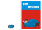 Grußkarte zur Genesung, Erkältung