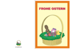 Grußkarte Ostern, Osterkorb