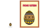 Grußkarte Ostern, Osterei, braun