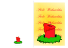 Weihnachtskarte 'Frohe Weihnachten, rote Kerze'