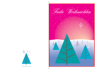 Weihnachtskarte 'Frohe Weihnachten, Winterwald'
