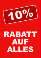 Plakat '10% Rabatt auf alles' - XXL-Plakat