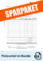 8 Geschäftsvordrucke, Sparpaket