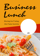 Restaurant Plakat Business Lunch Pasta