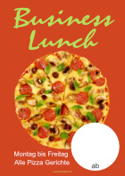 Restaurant Plakat Business Lunch Pizza