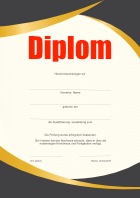 Diplom, modern in Braun und Gold
